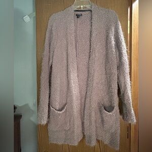 Torrid Beige Cardigan Sweater with Fuzzy Soft Texture